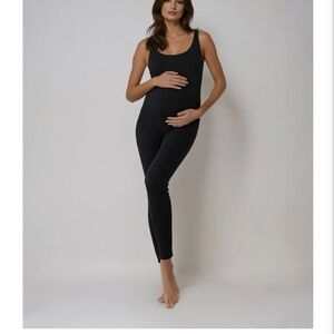 LASORA | Black Pregnancy Maternity Jumpsuit XL/XXL